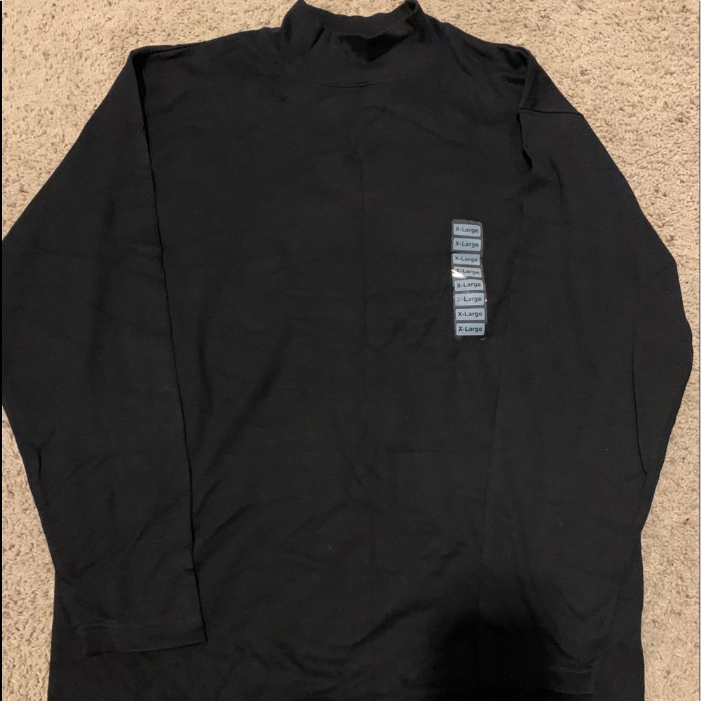 NWT charter club mock turtle neck black